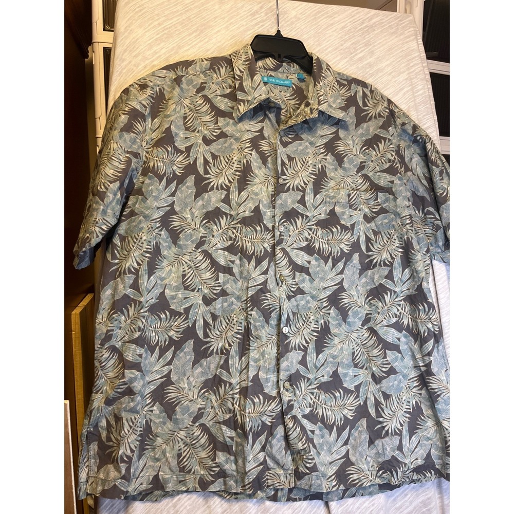 Tori Richard Mens 2XL Hawaiian Shirt Button Down Short Sleeve